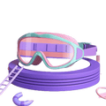HD children's large frame waterproof and anti-fog swimming goggles