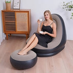 RelaxSeat Inflatable Lounge Chair with Footrest – Indoor & Outdoor Comfort
