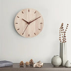 Minimalist aesthetic wall clock made of wood