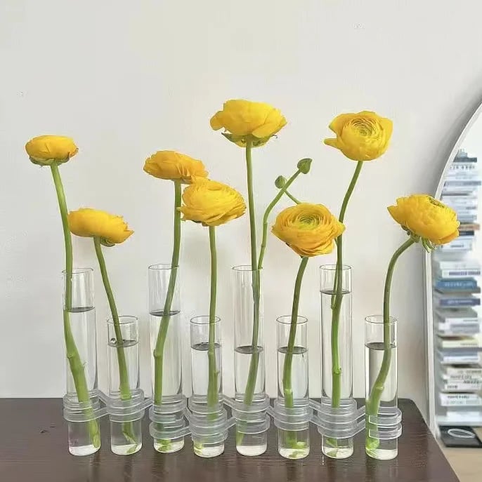 Flexible Flower Vases with Hinges | Modern Glass Tube Vase