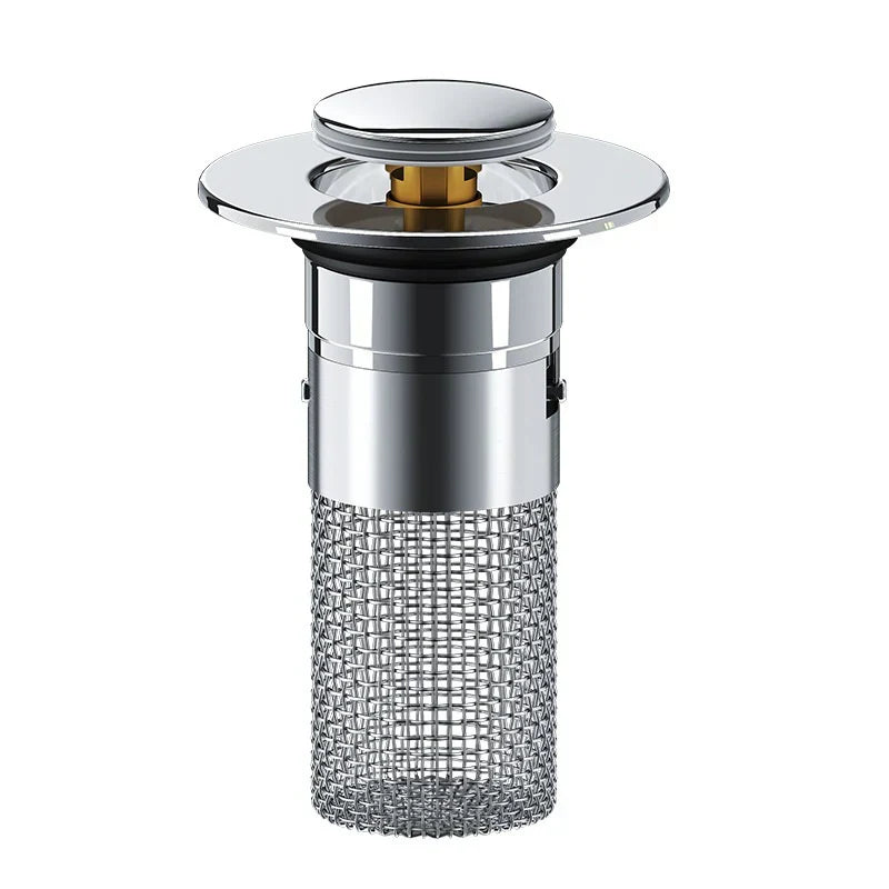 Stainless Steel Drain Filter with Hair Catcher – Rustproof Sieve for Kitchen and Bathroom, Clog-free