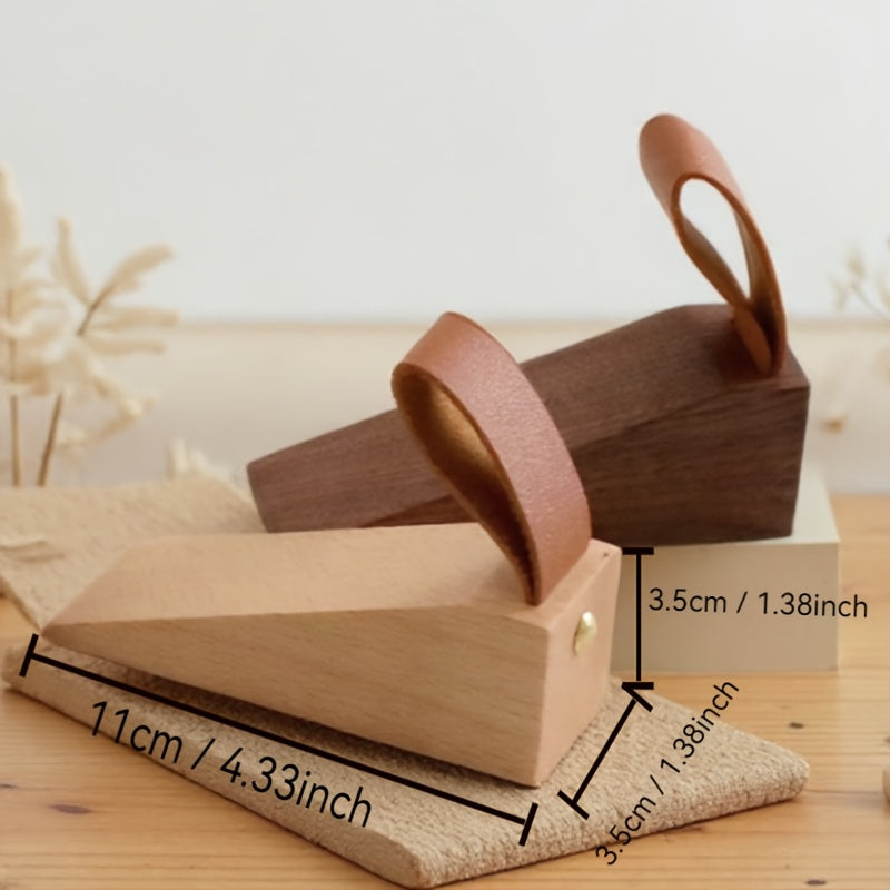 NordGrip Wooden Doorstop – Scandinavian Design with Non-Slip Base