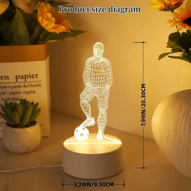 SportGlow - LED Table Lamp with 3D Football Design