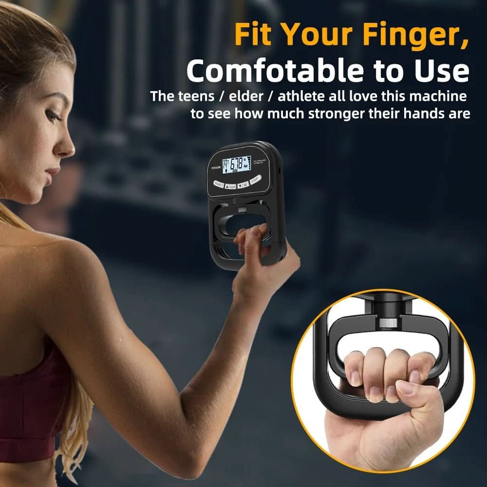 Precise hand-held measuring device for grip force measurement up to 120 kg