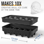 Halloween Skull Ice Mold | 3D Silicone Tray | Food-Grade, Heat-Resistant & Dishwasher Safe