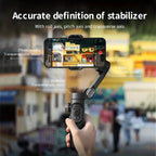 SmartPro Handheld Gimbal Stabilizer - Foldable Smartphone Video Vlog PTZ Stabilizer for iPhone, Android, and Samsung