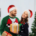 Illuminated Christmas Hat with LED Lights – Soft Plush Santa Hat with Color Lights