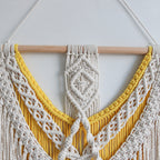 Yellow Large Macrame Wall Hanging Tapestry