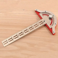 Precision Stainless Steel Carpenter's Protractor and Edge Ruler