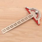 Precision Stainless Steel Carpenter's Protractor and Edge Ruler
