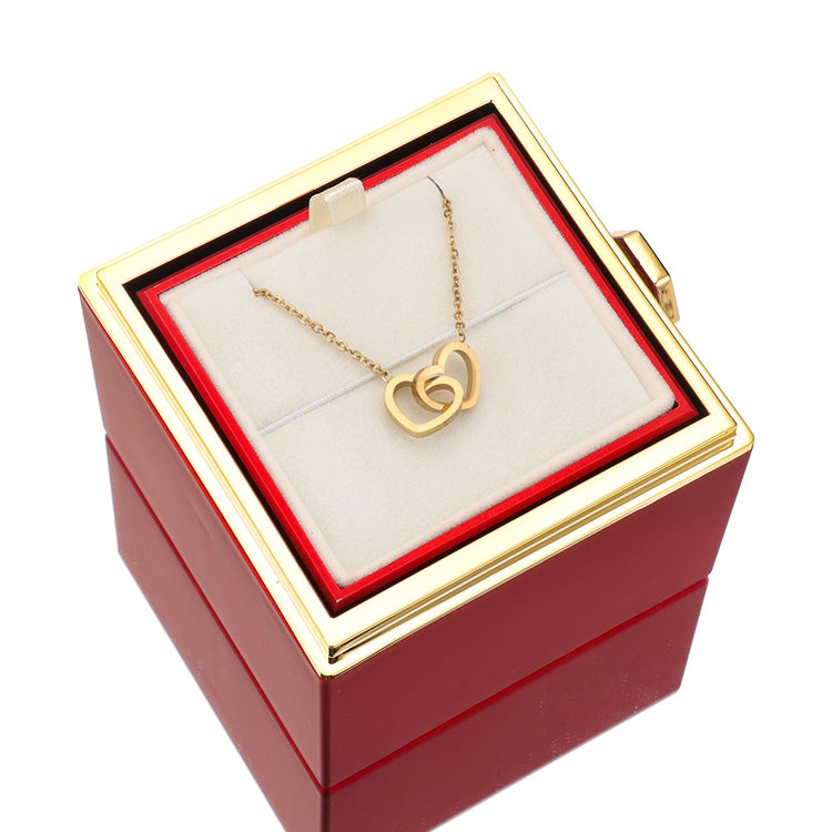 [Ideal Gift] Eternal Rose Box - With engraved necklace & artificial rose