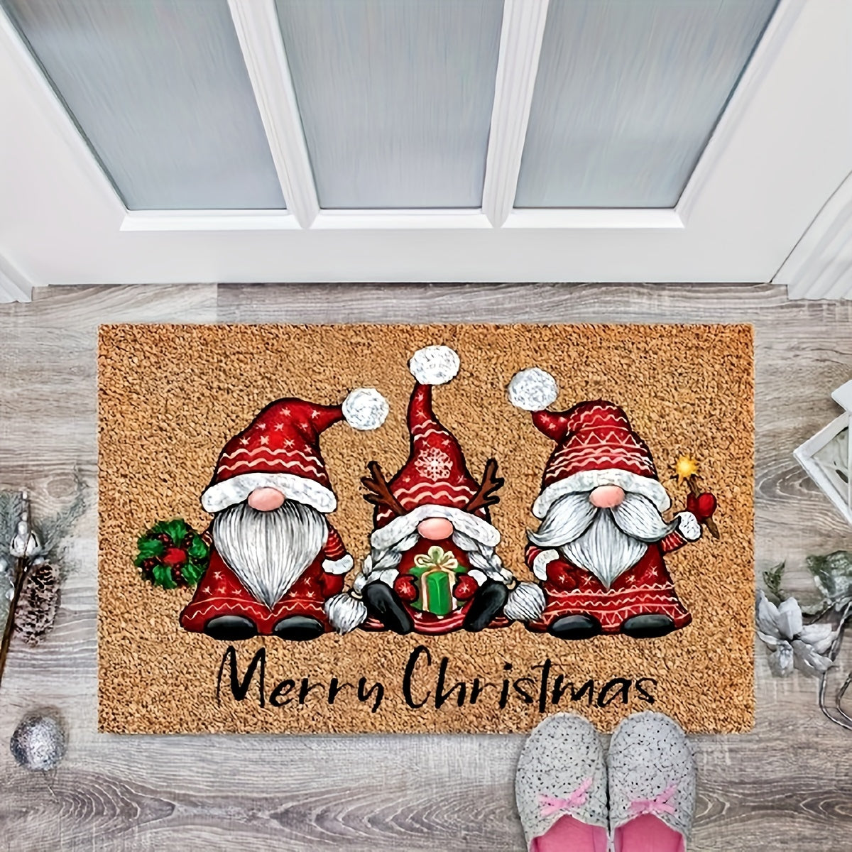 Doormat Gnome Christmas Decorations Indoor Outdoor