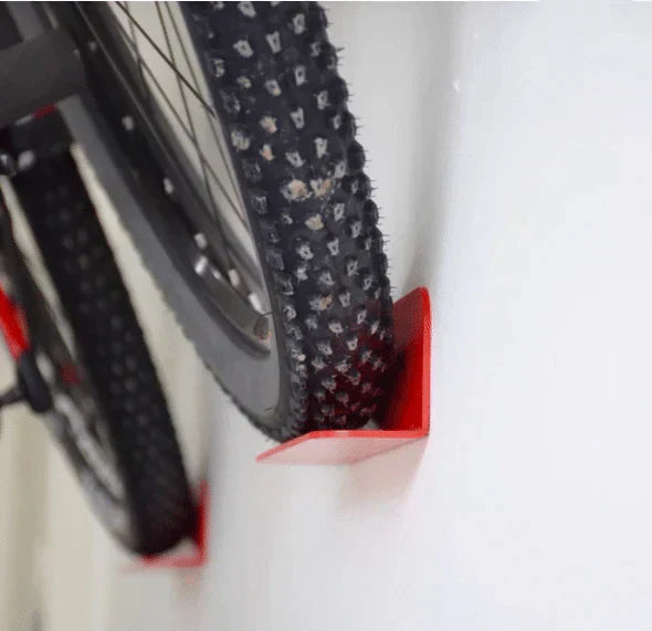 Steel Bicycle Wall Mount with Horizontal, Space-Saving Storage