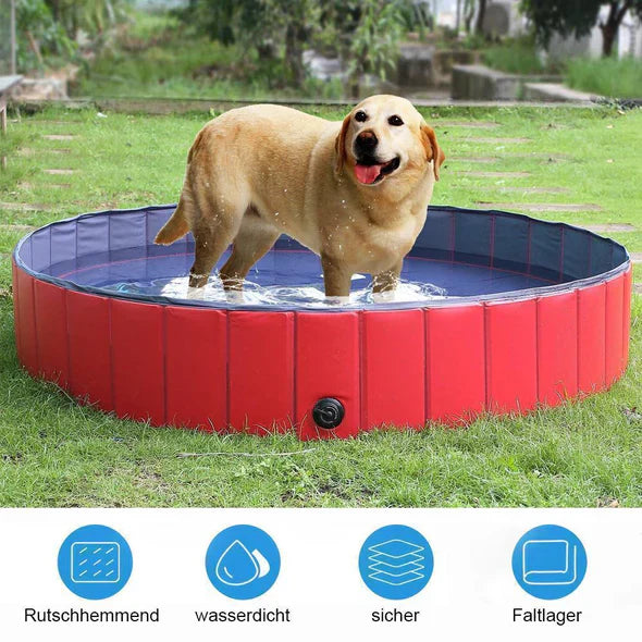 Foldable PVC Dog Pool with Drainage Valve