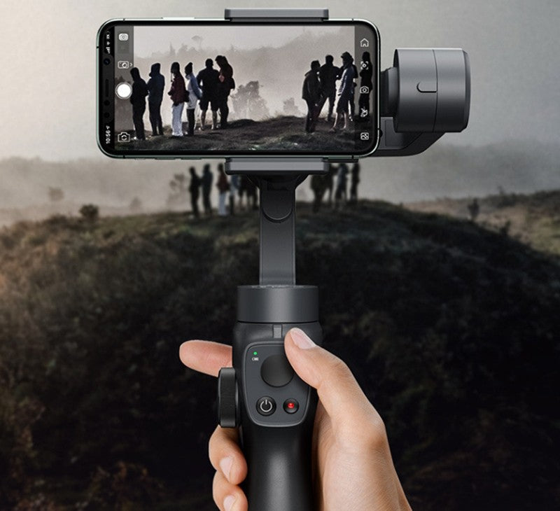 Handheld Bluetooth Selfie Stick with Three-axis Stabilization, Automatic Motion Tracking, Panoramic and Multi-angle Shooting