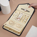 Foldable Jewelry Storage Bag, Roll Up Organizer Pouch, for Necklaces, Earrings, Bracelets, Rings, Chains, Brooches and More