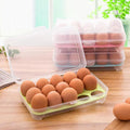 15 Grids Portable Egg Storage Box Egg Fresh Box Refrigerator Tray Container Double Layer Egg Crisper