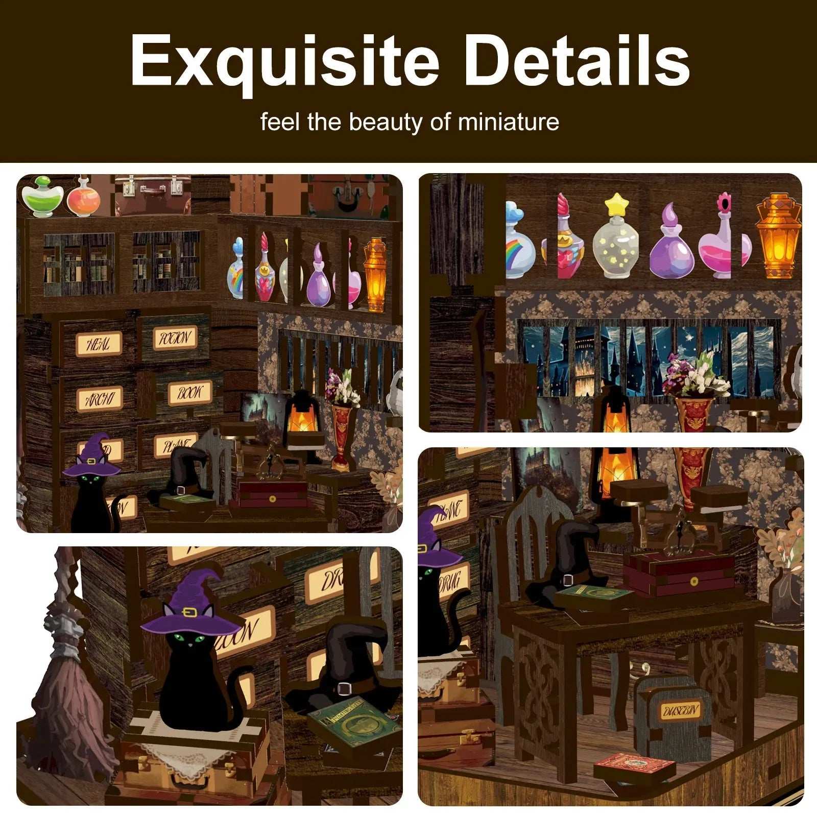 Magic Book House DIY Book Nook Kit & DIY Doll House Kit
