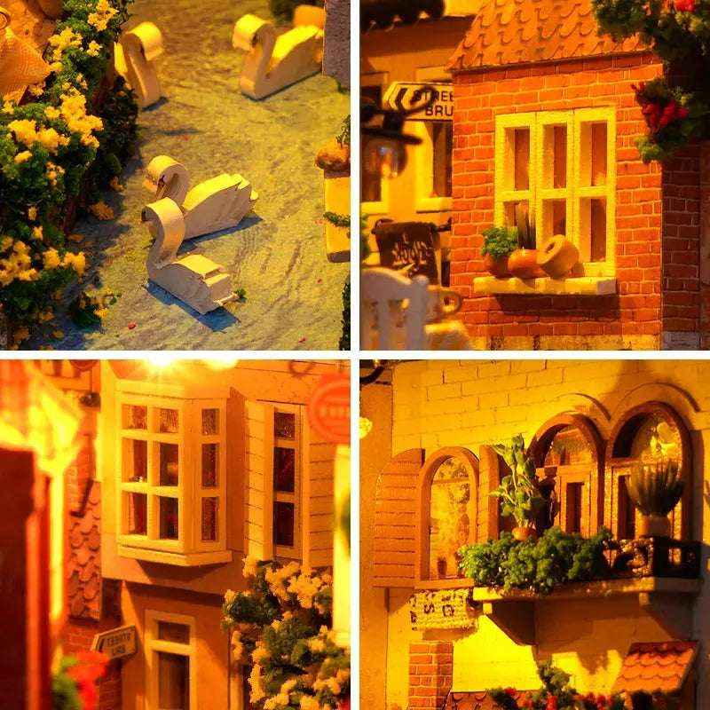 Bruges Ancient City DIY Book Nook Kit