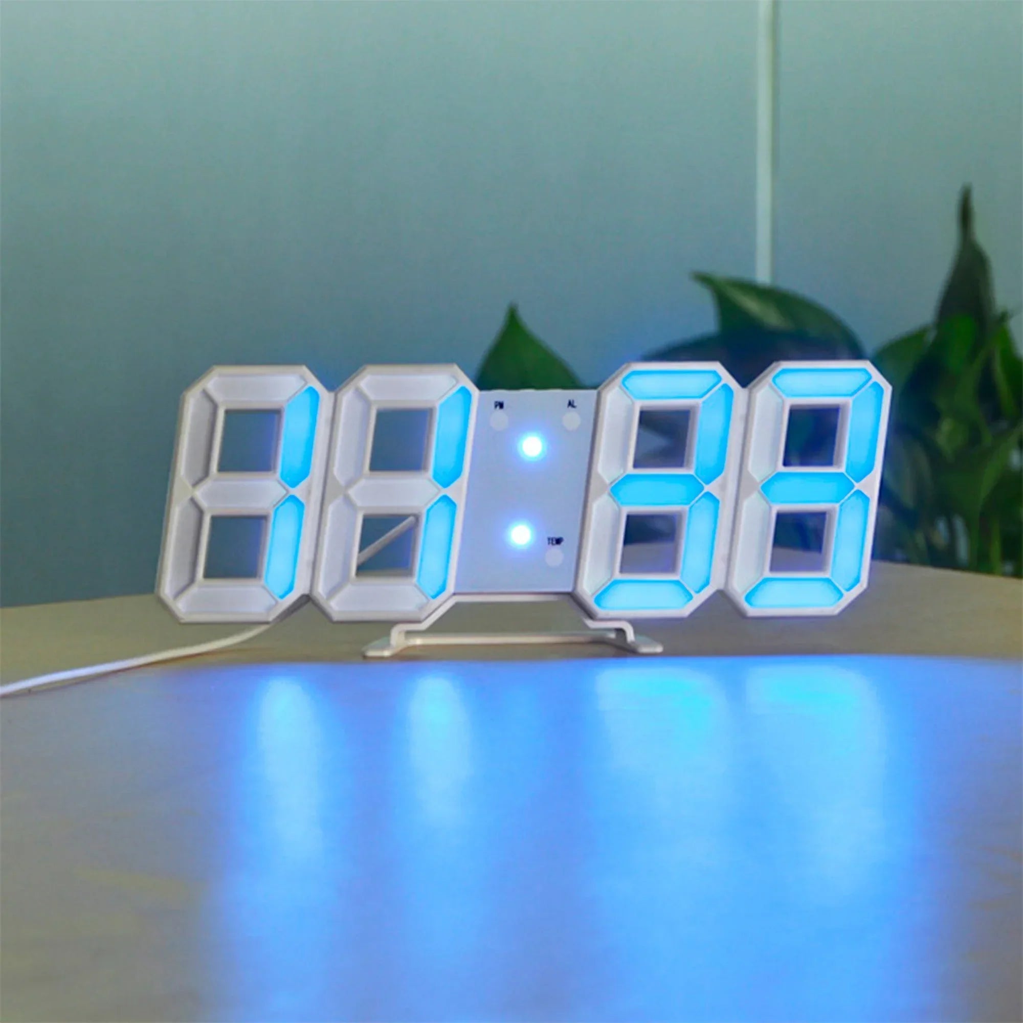 LumiSync 3D LED Wall Clock – Modern Digital Clock with Dimmer Lighting