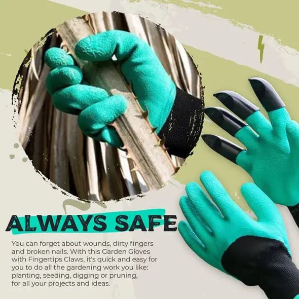 1 Pair of Garden Gloves with Claws – Planting without Tools