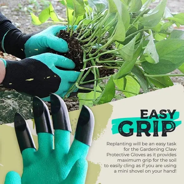1 Pair of Garden Gloves with Claws – Planting without Tools