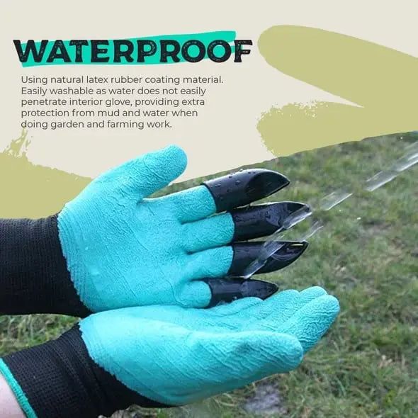 1 Pair of Garden Gloves with Claws – Planting without Tools