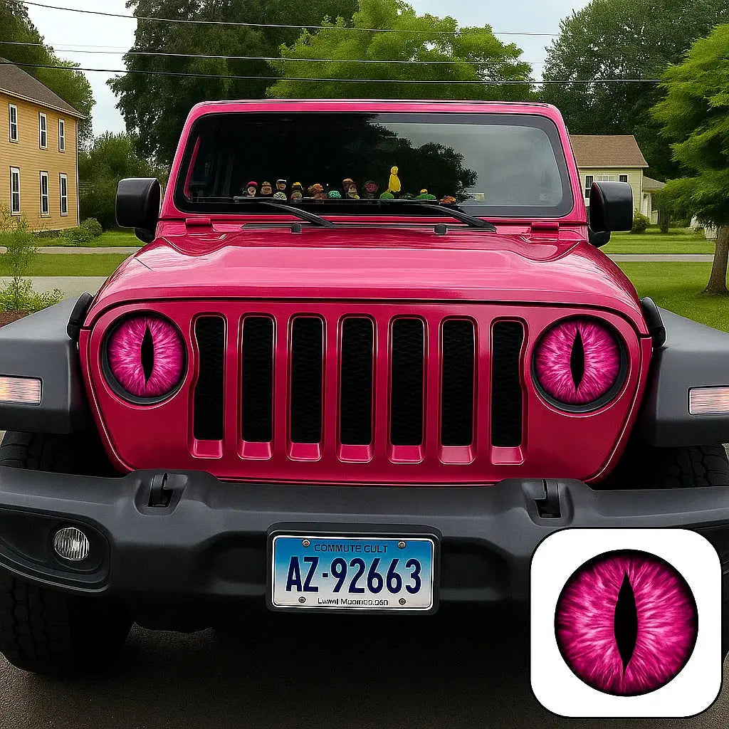 1 Pair of Headlight Stickers – Eye-catching Design with Personality