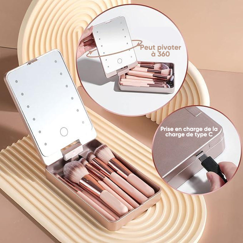 Set of 14 brushes with LED light