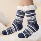 Snowflake Ultra-thick Slipper Home Socks