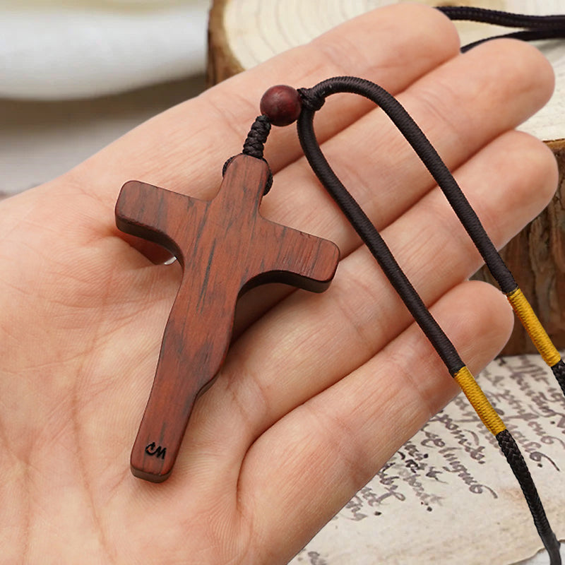 Jesus-Cross-Necklace made of Wood