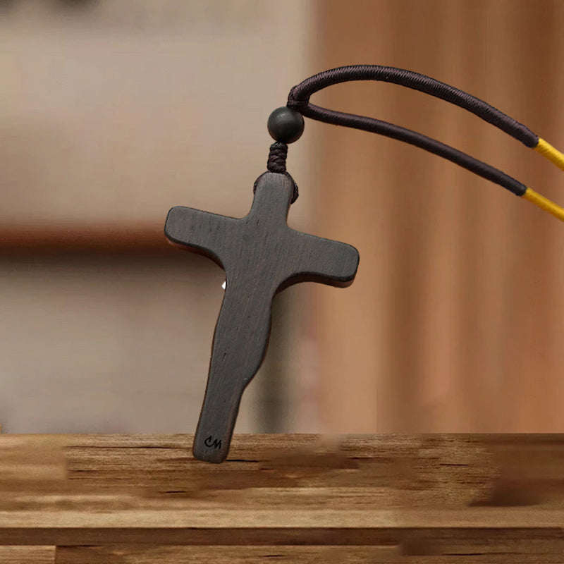Jesus-Cross-Necklace made of Wood