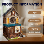 Cuckoo Clock House | Mechanical 3D Wooden Puzzle Kit