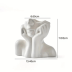 "Unique and Modern Ceramic Vase, Decorative Flower Vase for Living Room and Office"