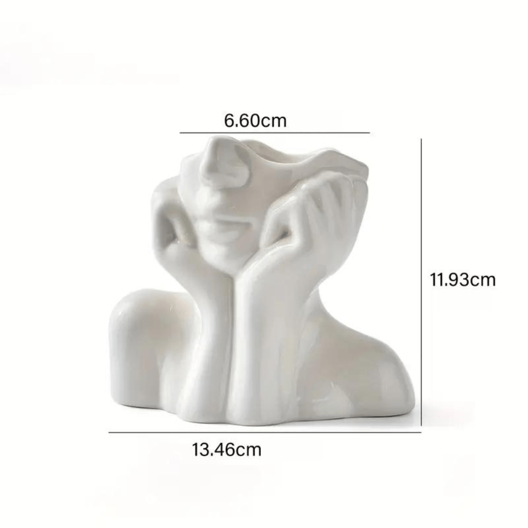 "Unique and Modern Ceramic Vase, Decorative Flower Vase for Living Room and Office"