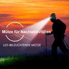 Removable LED Headlamp Beanie Hat