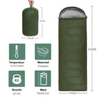 Insulated camping sleeping bag for outdoor adventures