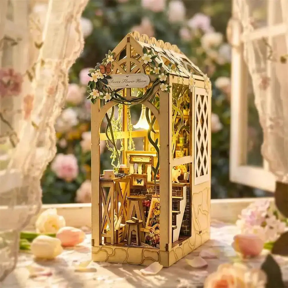 Serene Flower House DIY Book Nook Kit