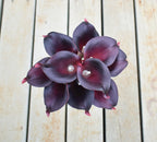 10 marine blue Calla lily PU Real Touch flowers wedding decoration bouquets table decoration artificial flowers home decor