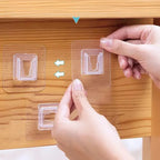 10 Pair Transparent Wall Hooks – Strongly Adhesive & Versatile