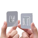 10 Pair Transparent Wall Hooks – Strongly Adhesive & Versatile