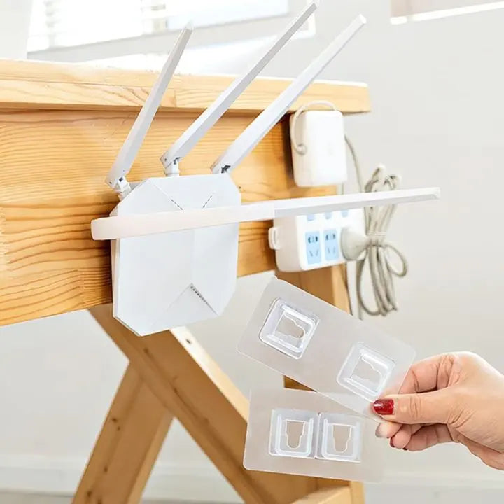 10 Pair Transparent Wall Hooks – Strongly Adhesive & Versatile