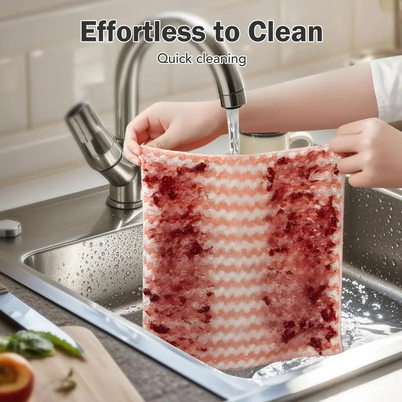 10 pieces reusable microfiber cleaning cloth for kitchen and surfaces