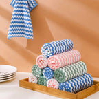 10 pieces reusable microfiber cleaning cloth for kitchen and surfaces