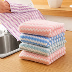 10 pieces reusable microfiber cleaning cloth for kitchen and surfaces