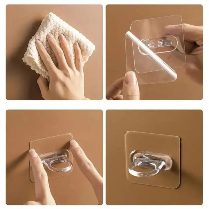 10 pieces | Self-adhesive round wall hooks – versatile use