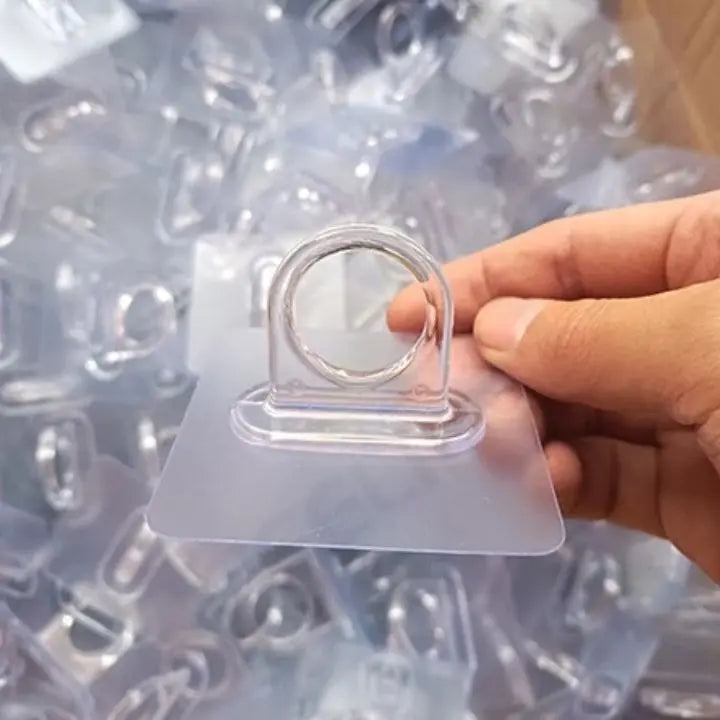 10 pieces | Self-adhesive round wall hooks – versatile use