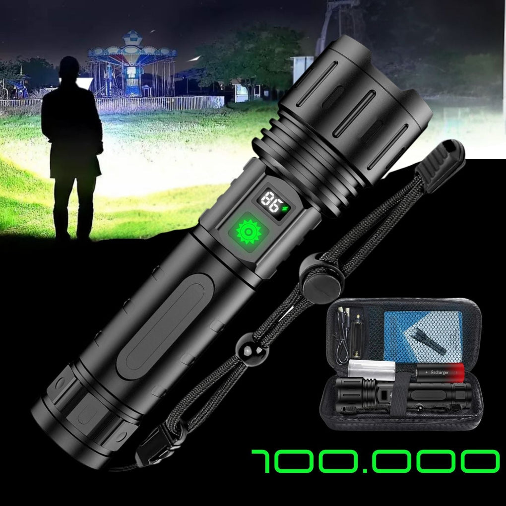 UltraStrong Night Vision Flashlight Pro – Rechargeable Aluminum Lamp
