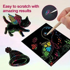 100 pieces scratch art set – Creative DIY fun for kids & adults