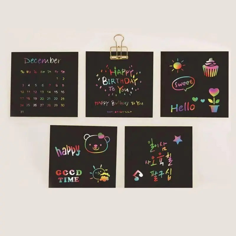 100 pieces scratch art set – Creative DIY fun for kids & adults